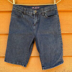 Girls Blue Denim Jean Shorts Size 12 By The Childrens Place With Classic 5-Pocke